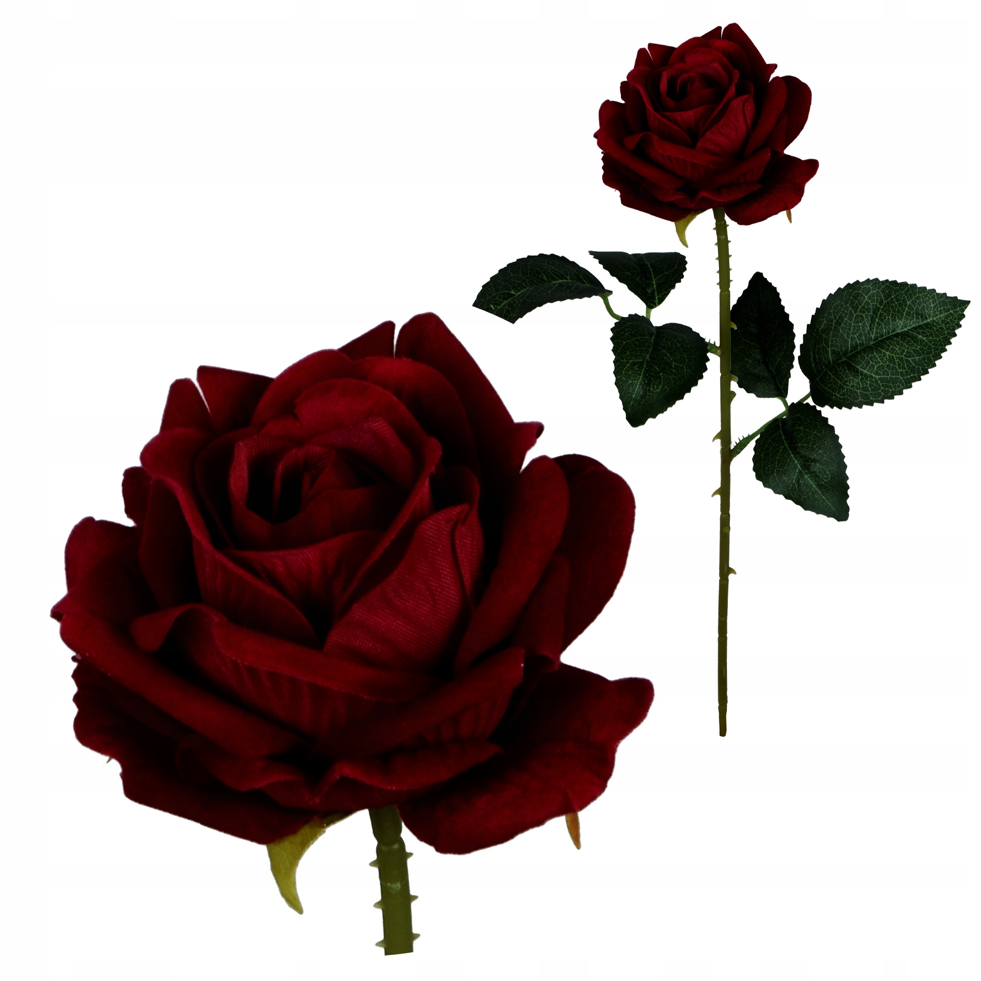 

Sztuczna Róża Welurowa gałązka do wazonu 47 cm