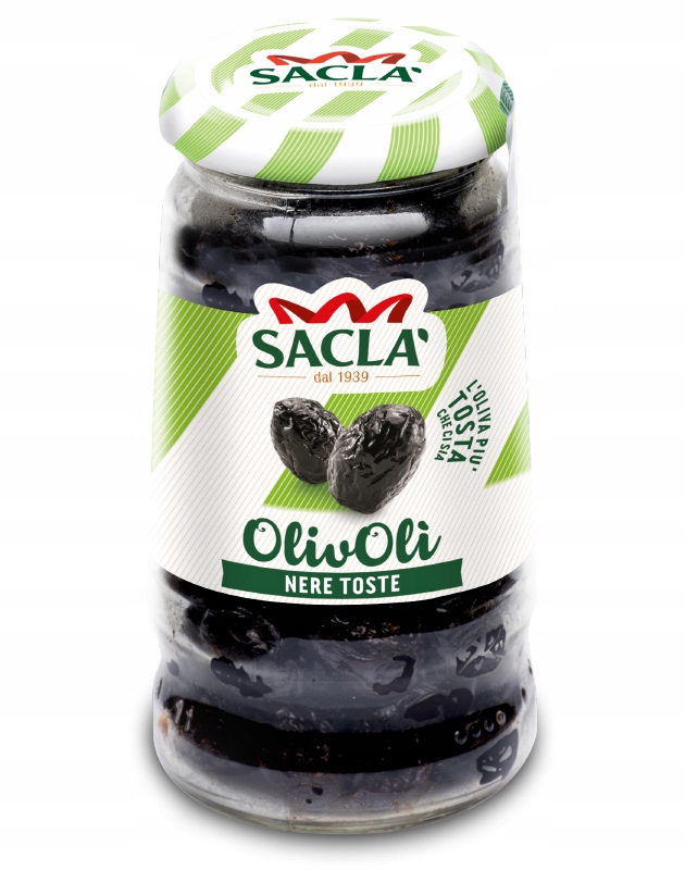 

Włoskie czarne oliwki bez wody Sacla