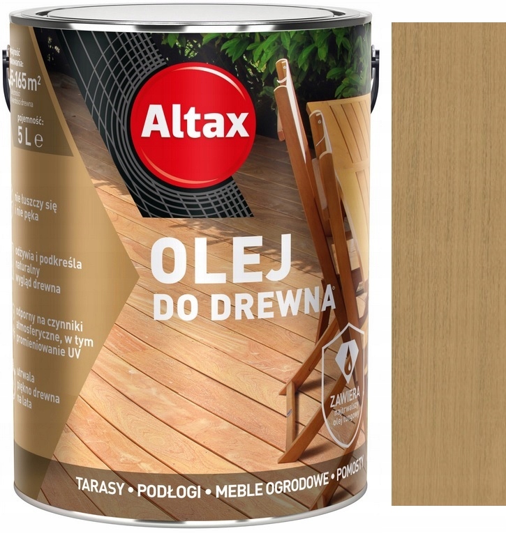 Altax Zabezpieczający Olej Do Drewna Mebli Tarasów Dąb 5L