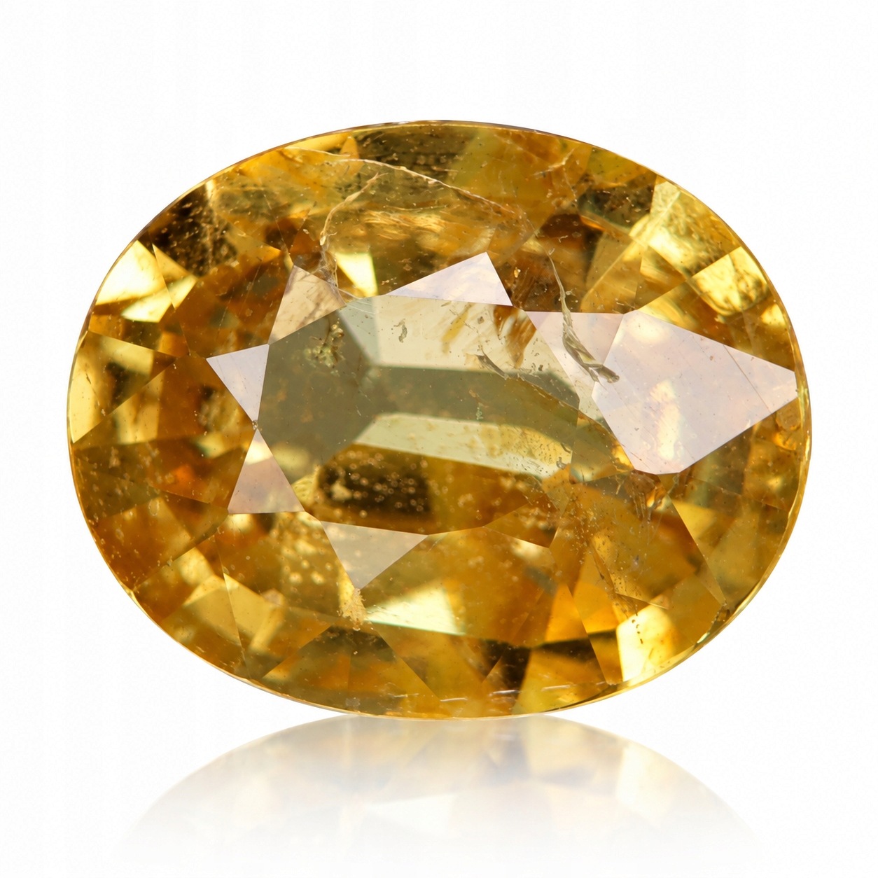 Přírodní granát Malaya 1.99 ct Ovál Tanzanie SI2 certifikát Wbd