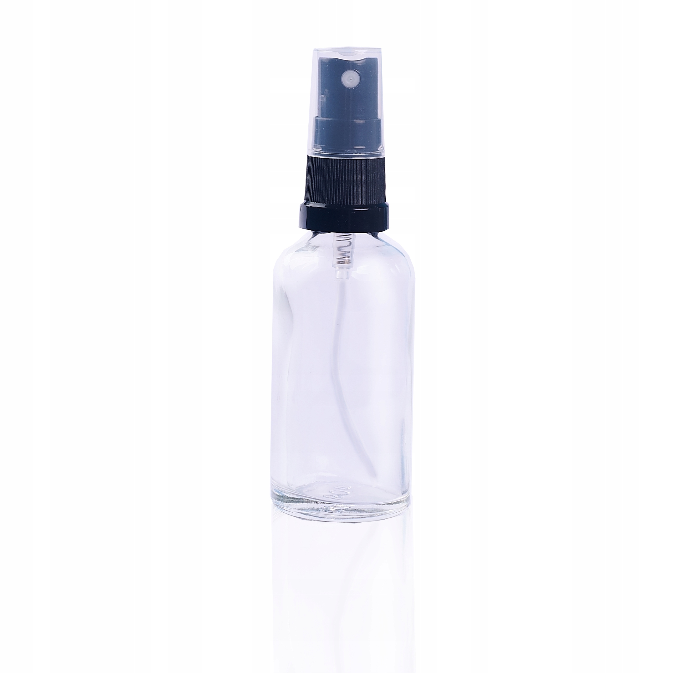 

Butelka szklana 50 ml z atomizerem czarnym