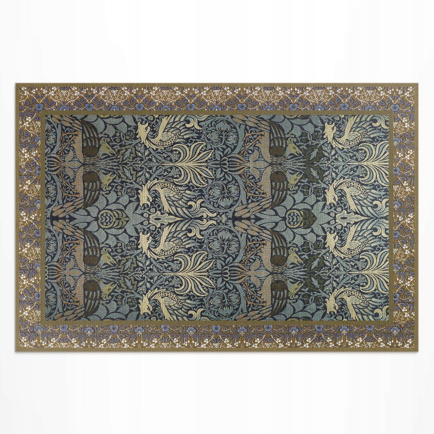 Dekoratívny vonkajší koberec Rozmer: 150 x 100 cm Páv a drak William Morris