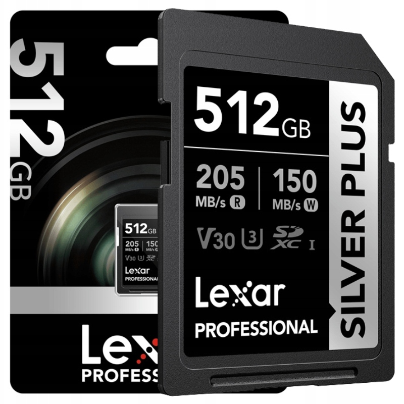 Lexar Paměťová karta Sdxc 512 Gb Paměť Professional Silver Plus Uhs-i U3 V30