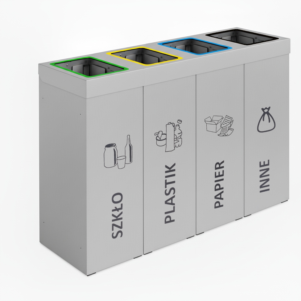 Odpadkový koš Deneb Levanto Pro stříbrný