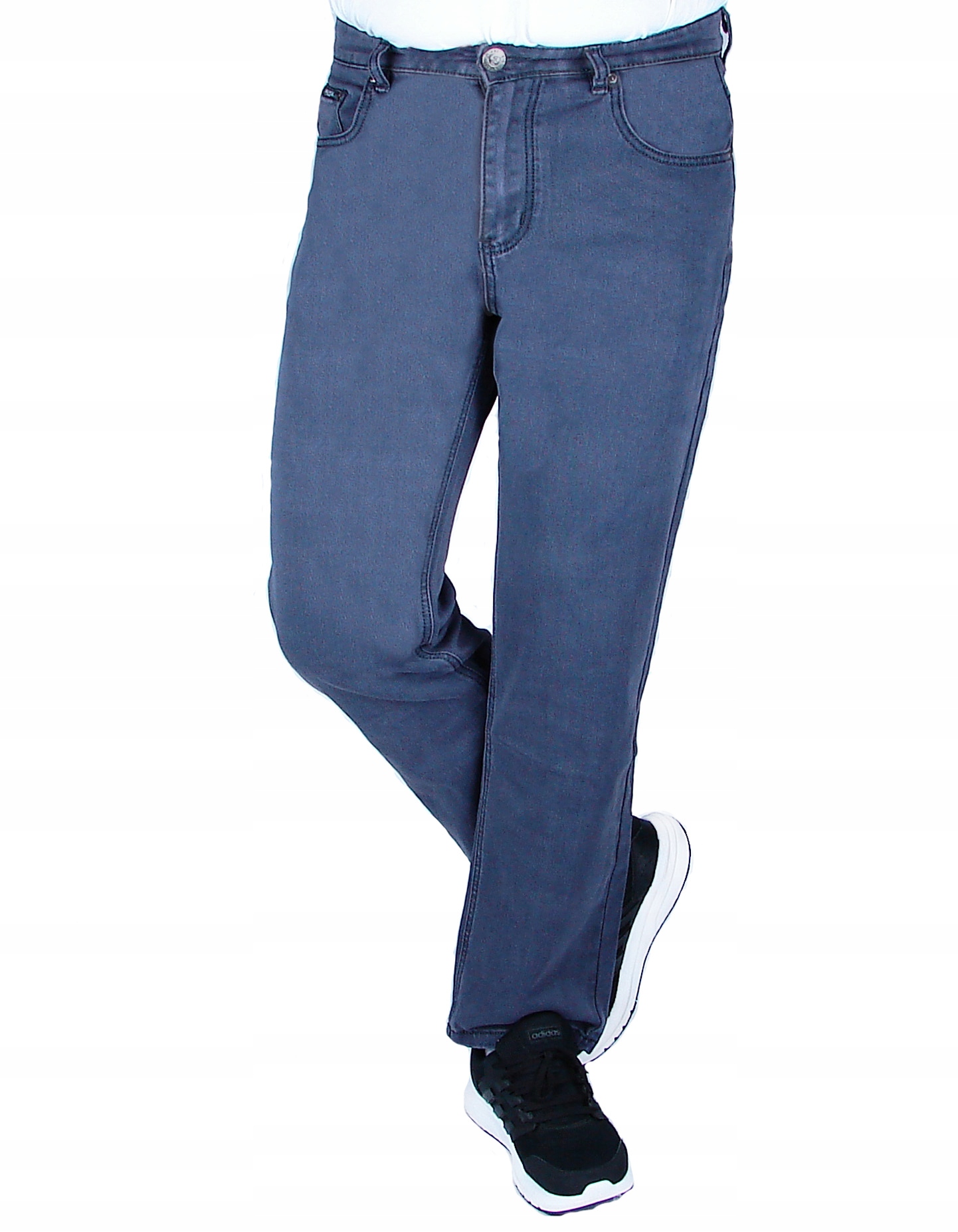 SPODNIE MĘSKIE JEANSOWE SZARE W37 L32 W96-98 cm Rozmiar 37/32