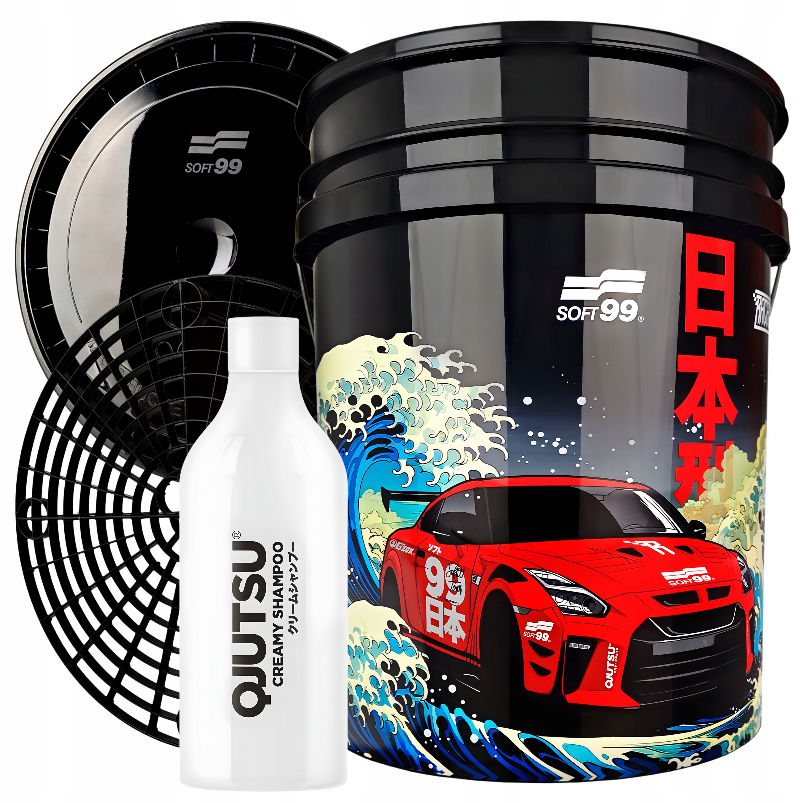 SOFT99 Bucket 19L wiadro do mycia z separatorem i pokrywą