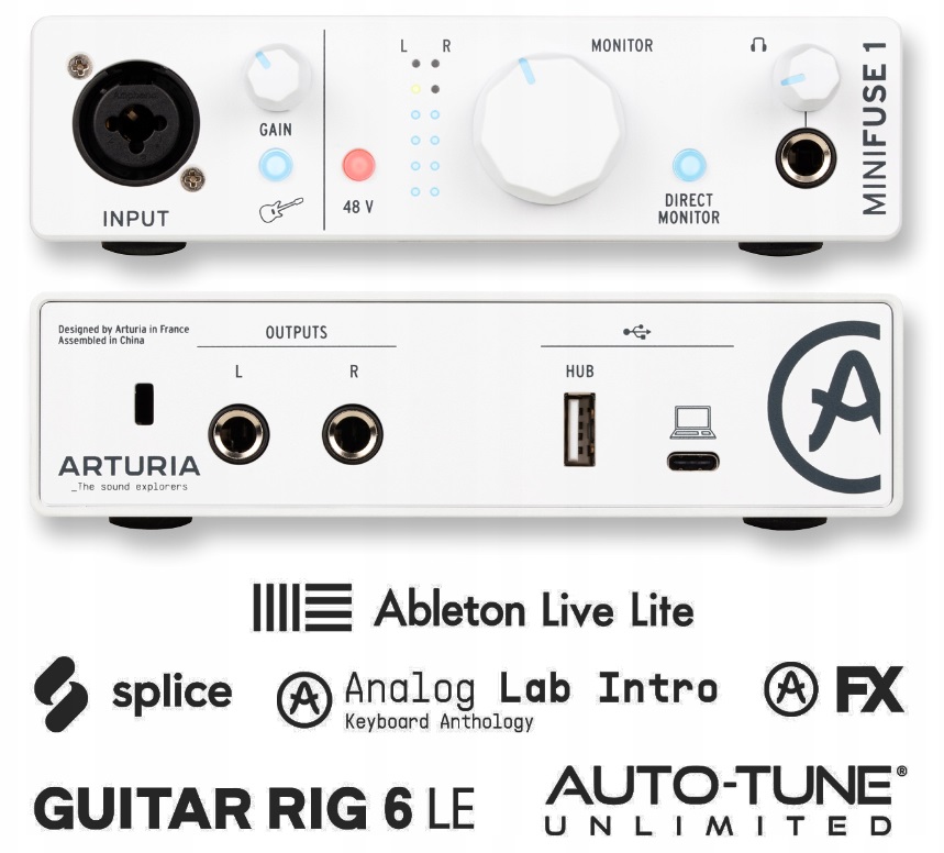 Arturia MiniFuse 1 interfejs audio Usb pakiet darmowego oprogramowania