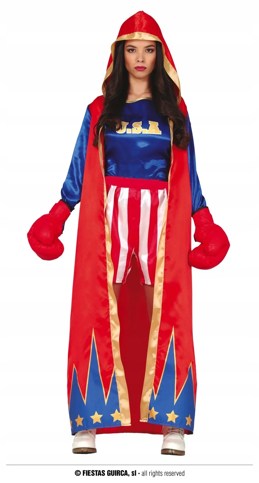 Kostým pro dospělé Žena Boxer plášť M