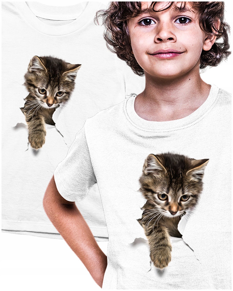 

Tshirt dzieciecy Kot Kotem 3D Kotkiem 122