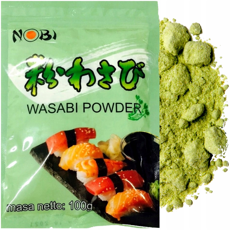 

Pasta Wasabi w Proszku Zielony Chrzan Sushi 100g