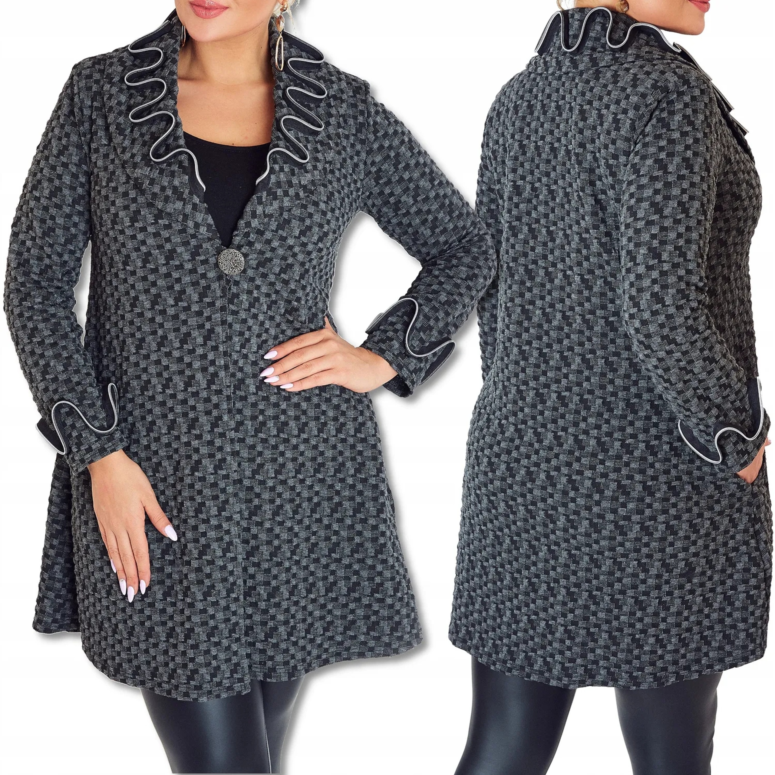 Dámský kabát Kabátek Jarní na podzim Plus Size Krátký