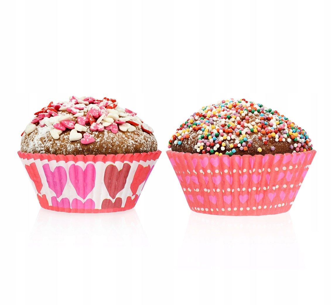 

Foremki do muffinek, papilotki Serduszka, 24szt.