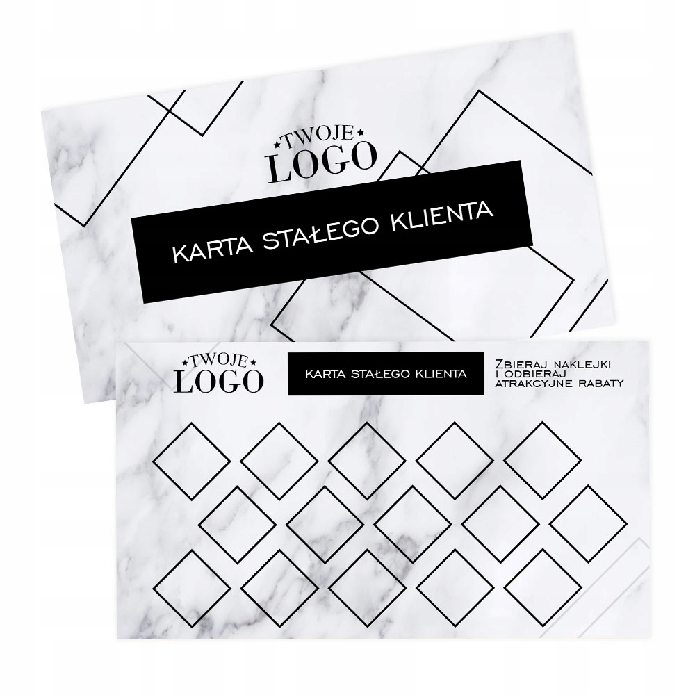 Karty stałego klienta z logo Geometryczne 500