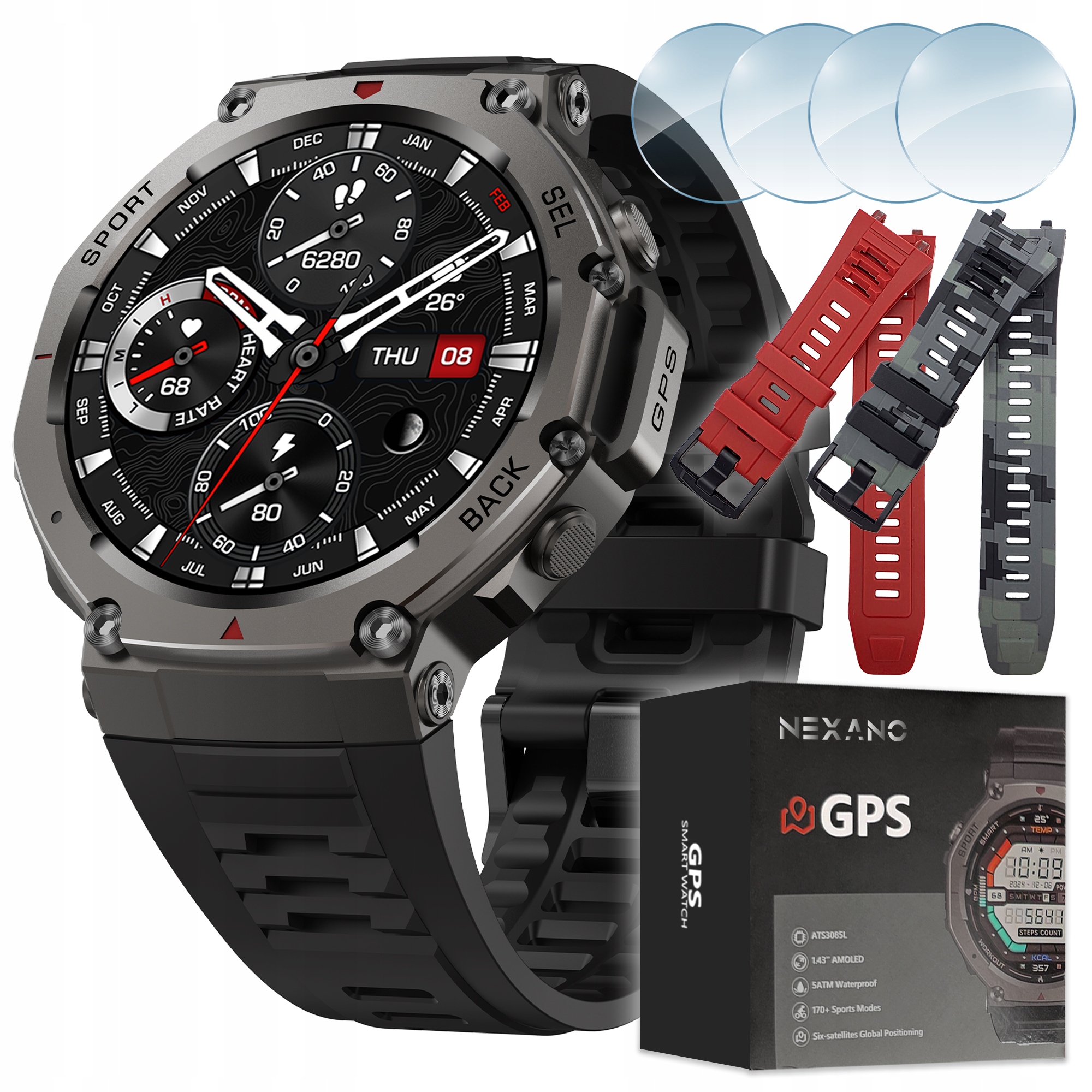 Smartwatch Pánske Hodinky Watch Vodotesné Gps Menu Cz Rozhovory Sport Smart