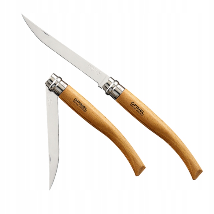 Nóż Turystyczny Składany Opinel Slim 12 Beechwood Buk Stal Nierdzewna