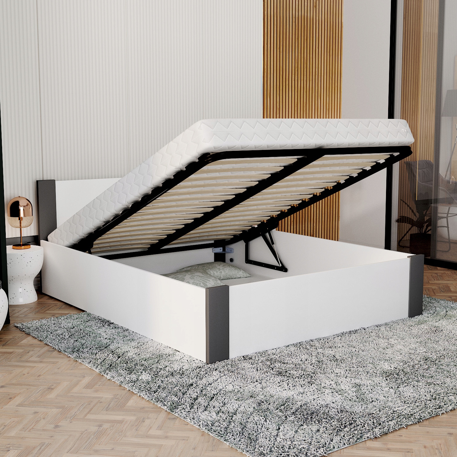 

Łóżko 140x200 stelaż podnoszone Boston M