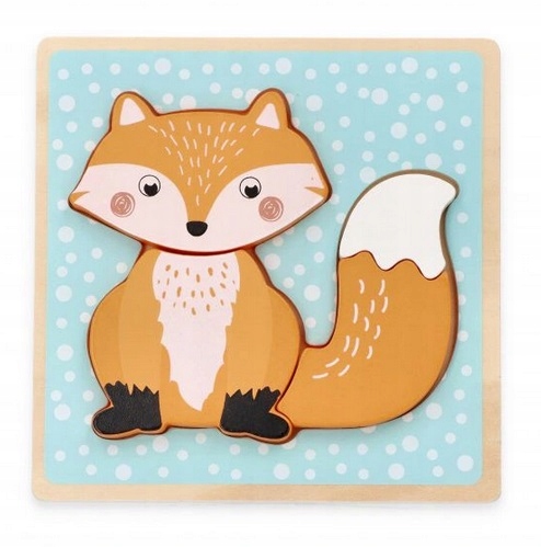 

Układanka drewniana edukacyjna pierwsze puzzle lis