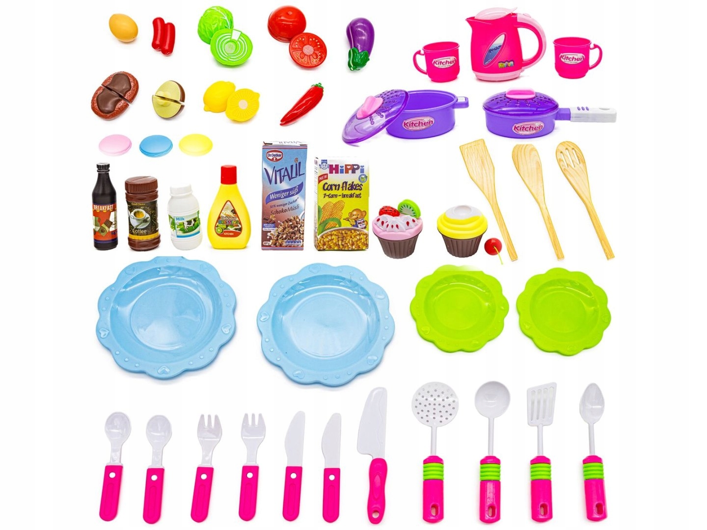 Multifunkcyjna Kuchnia Z Płytą Gazową I Panelem Dotykowym Różowa Materiał plastik