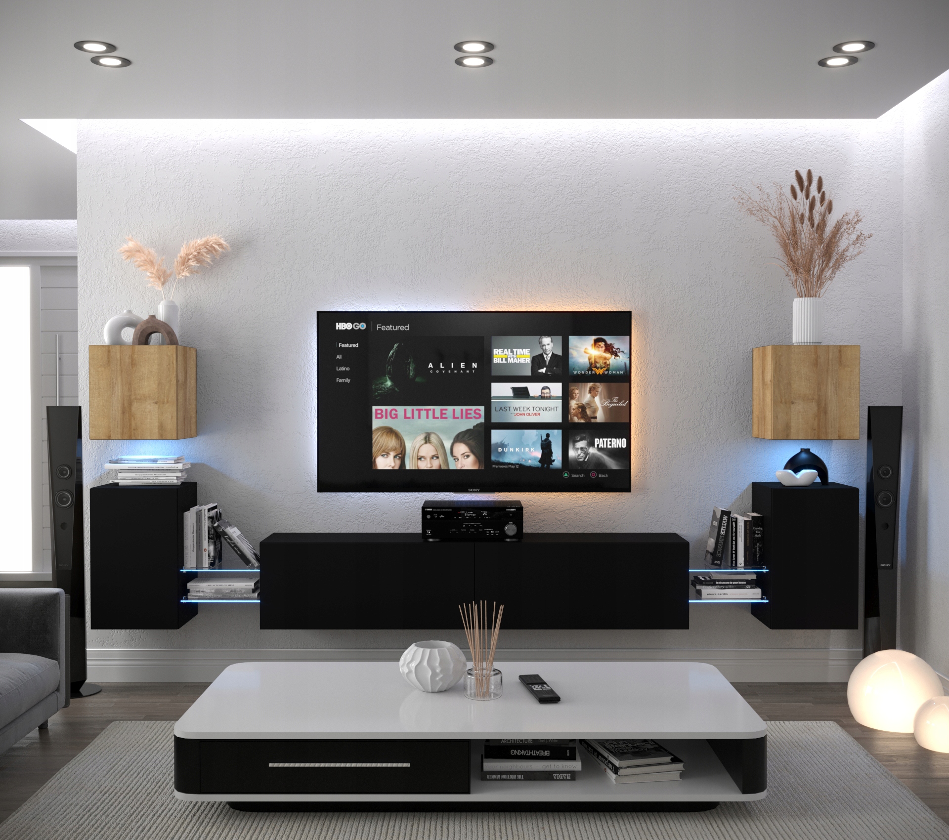 Meblościanka Nowoczesna Salon Meble N105 1