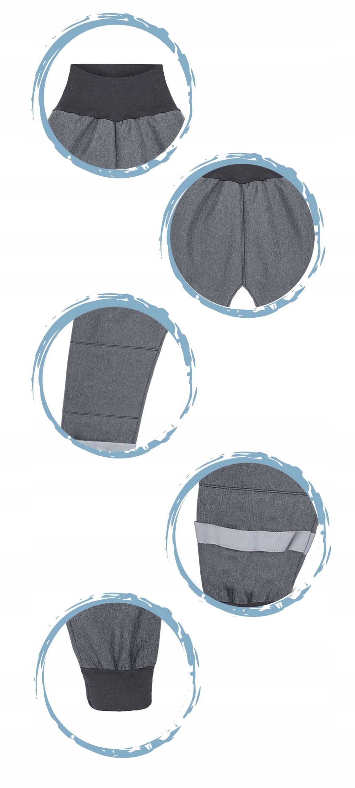 PRZECIWDESZCZOWE SPODNIE softshell na wiatr, deszcz, piasek, czarne r. 86 Wiek dziecka 18 m +