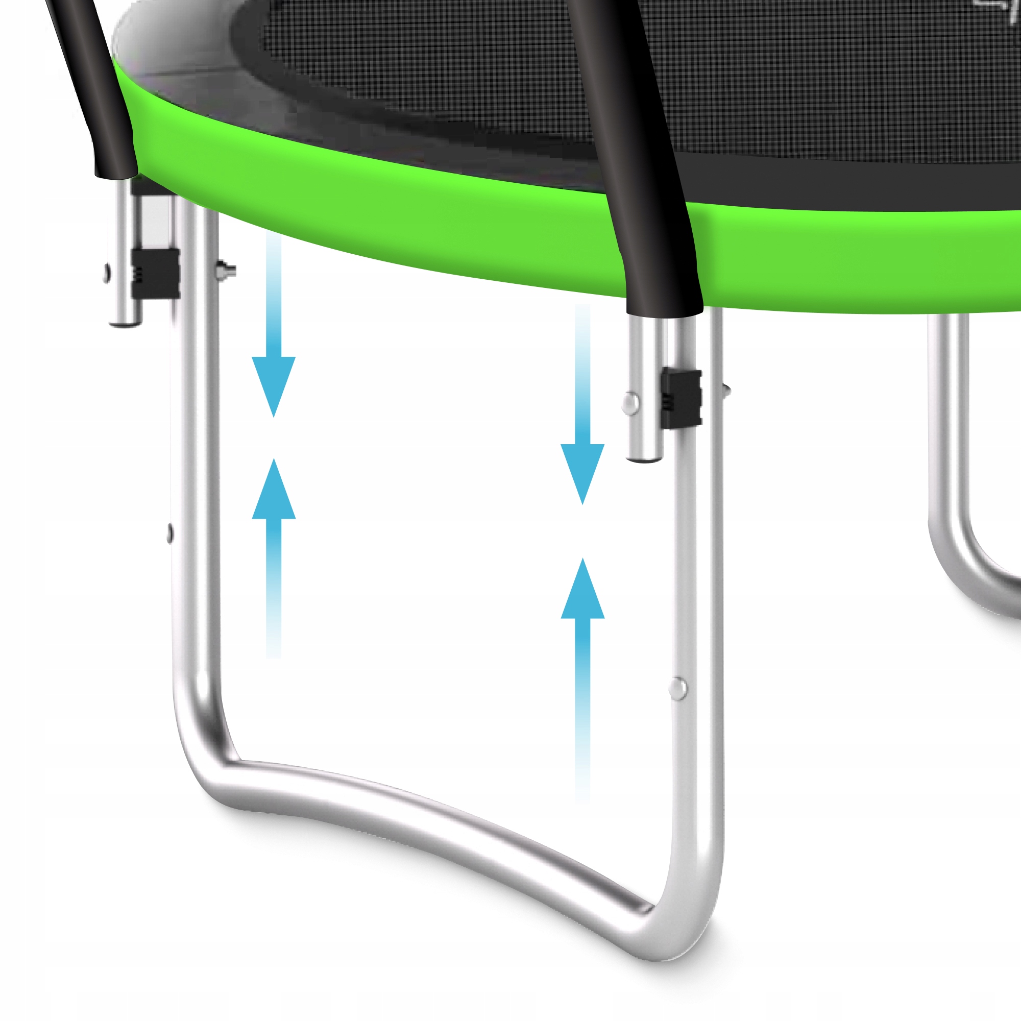 TRAMPOLINA DOMOWA DLA DZIECI DO DOMU I OGRODU Z SIATKĄ WEWNĘTRZNĄ OGRODOWA Wysokość całkowita 239 cm