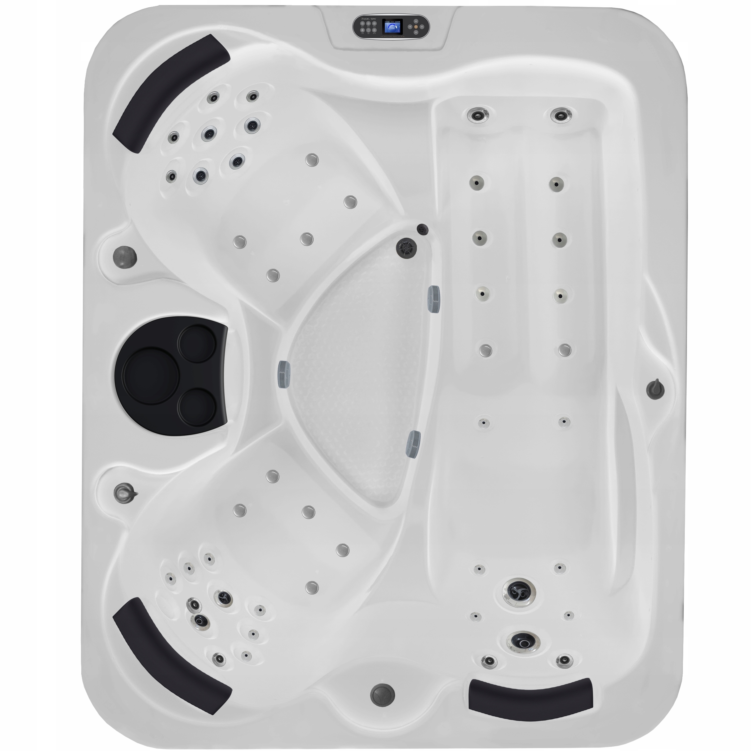 Celoroční vířivka pro zahradu 201x164x80 malá, 3-místná, pevný konfigurátor