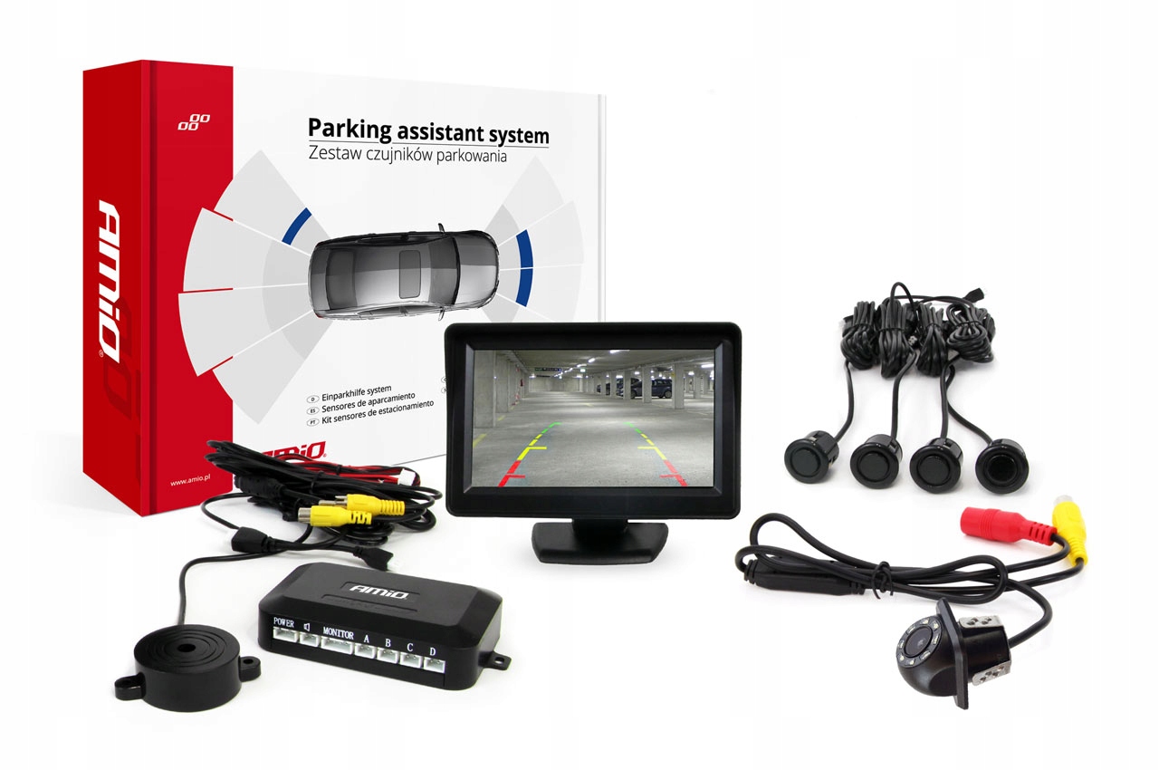 Parkovací set s Ir kamerou Tft 4,3'' Gold TFT01 CAM-305 Ir