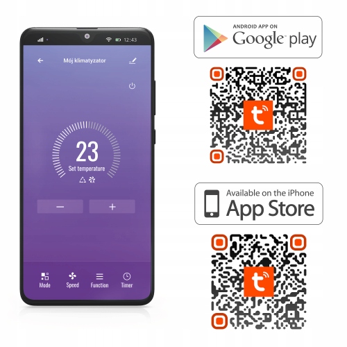 KLIMATYZATOR PRZENOŚNY + PLIOT WARMTEC KP41W 3w1 WIFI 4 TRYBY PRACY 4100W Model KLIMATYZATOR PRZENOŚNY + PLIOT WARMTEC KP41W 3w1