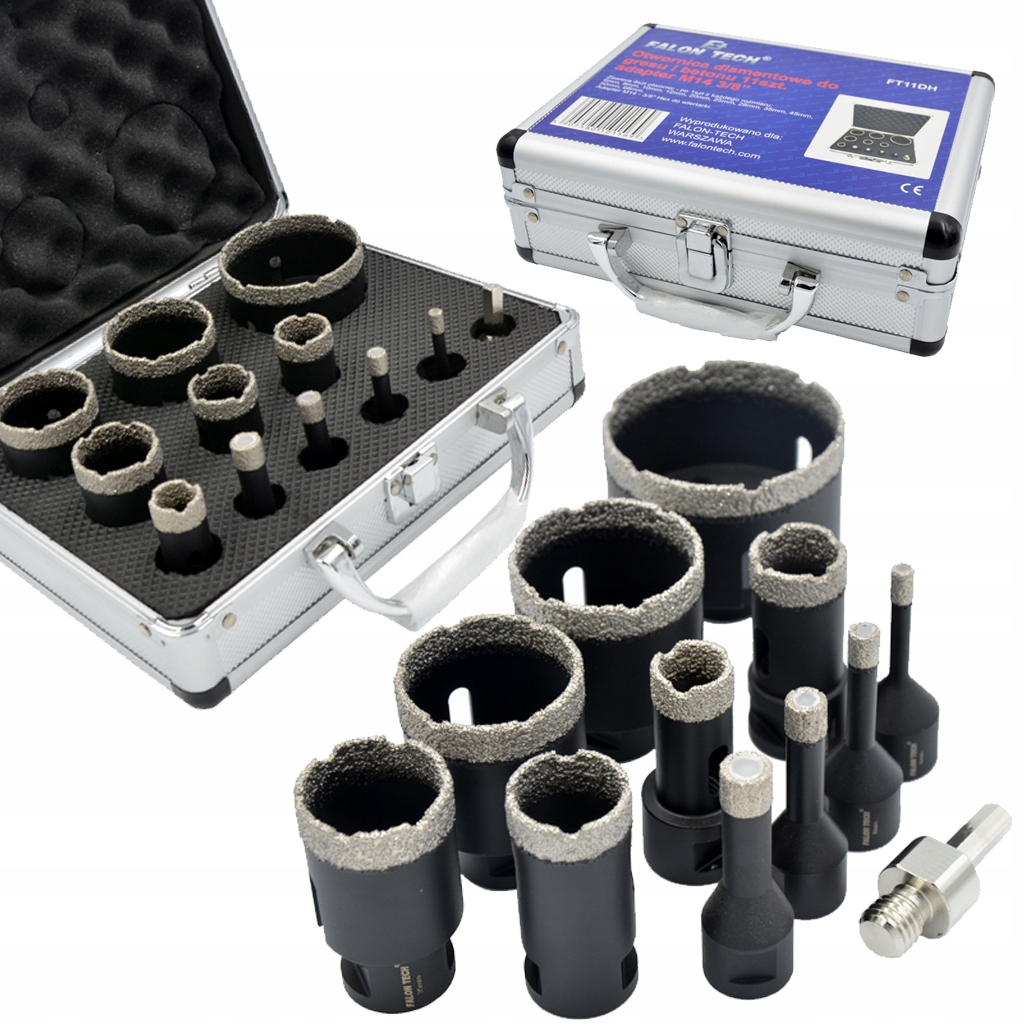 ZESTAW OTWORNICA WIERTŁO DIAMENTOWE DO GRESU 6-68