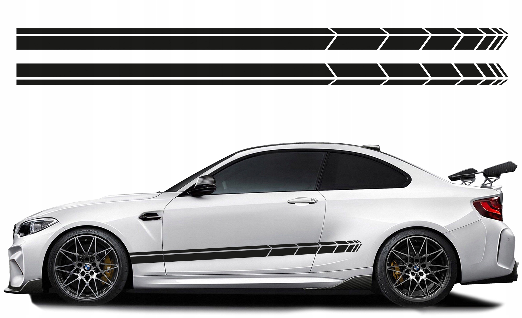 samolepky Na Stranu Auta Pruhy 180x8cm