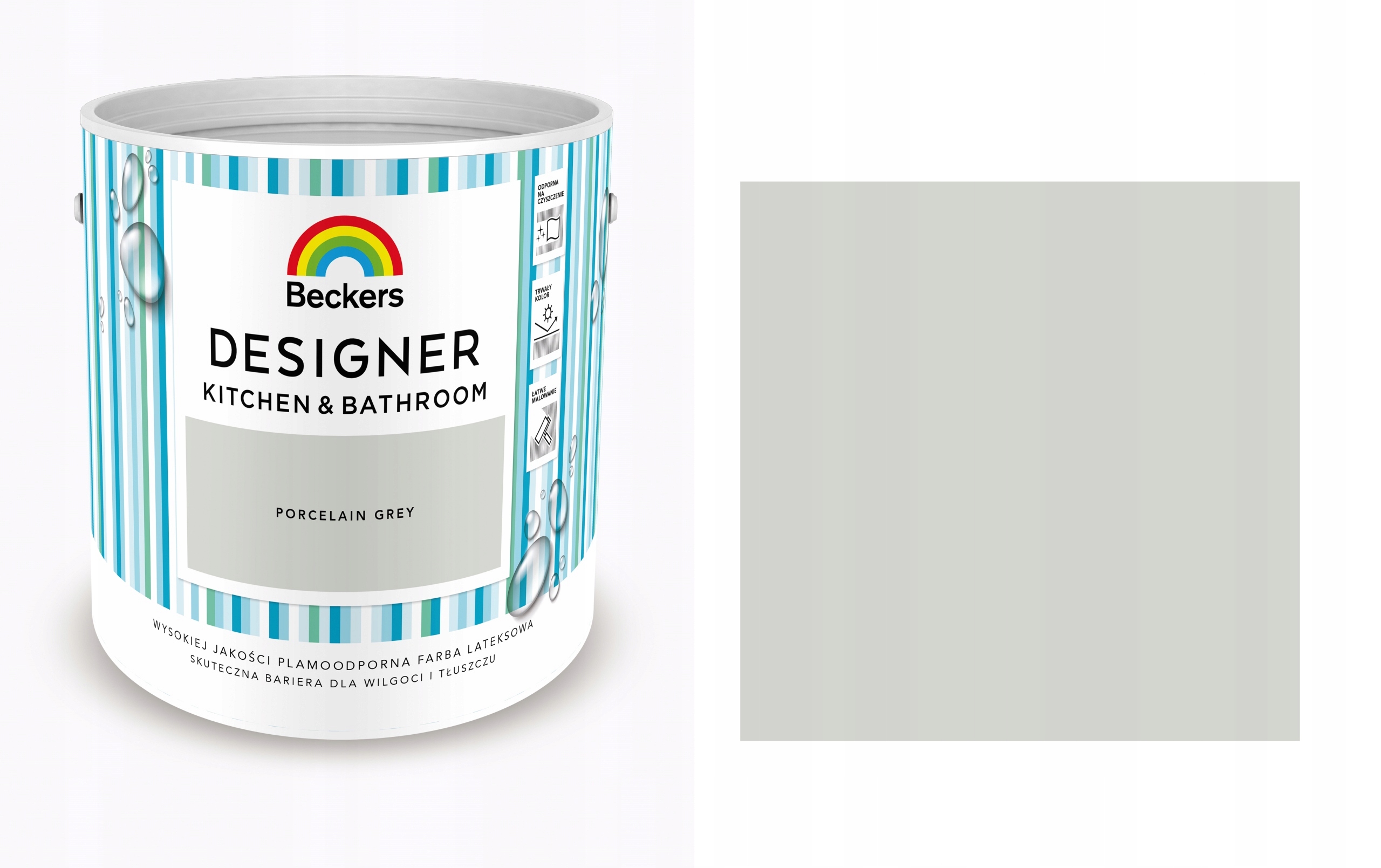 Beckers Designer Kitchen Bathroom Porcelain Grey 2,5 L Kuchyně, Koupelna