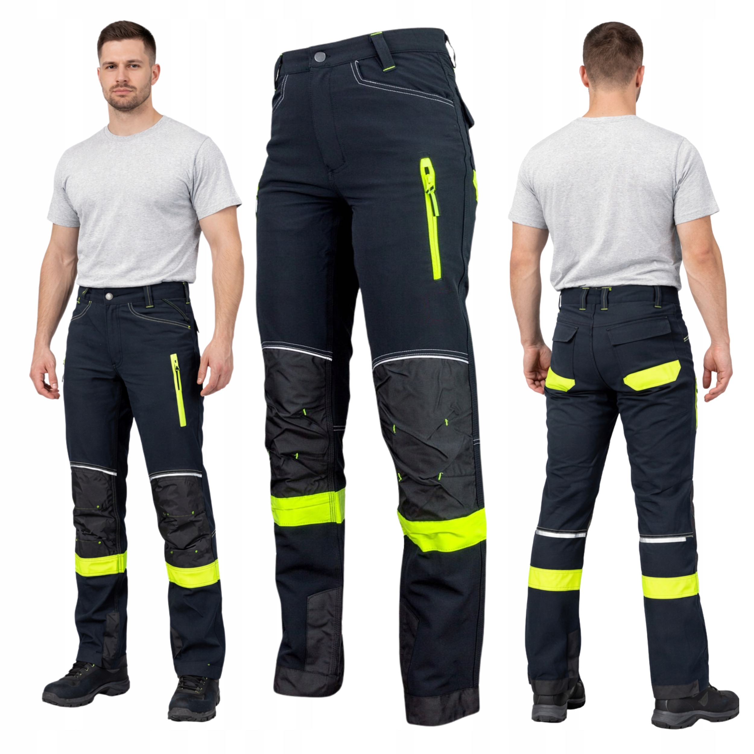 Pánské pracovní kalhoty Reflexní Výstražné Bozp Elastické Softshell 50