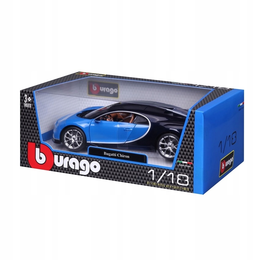 Bugatti Chiron 1:18 model Bburago 18-11040 nieb. Certyfikaty, opinie, atesty CE