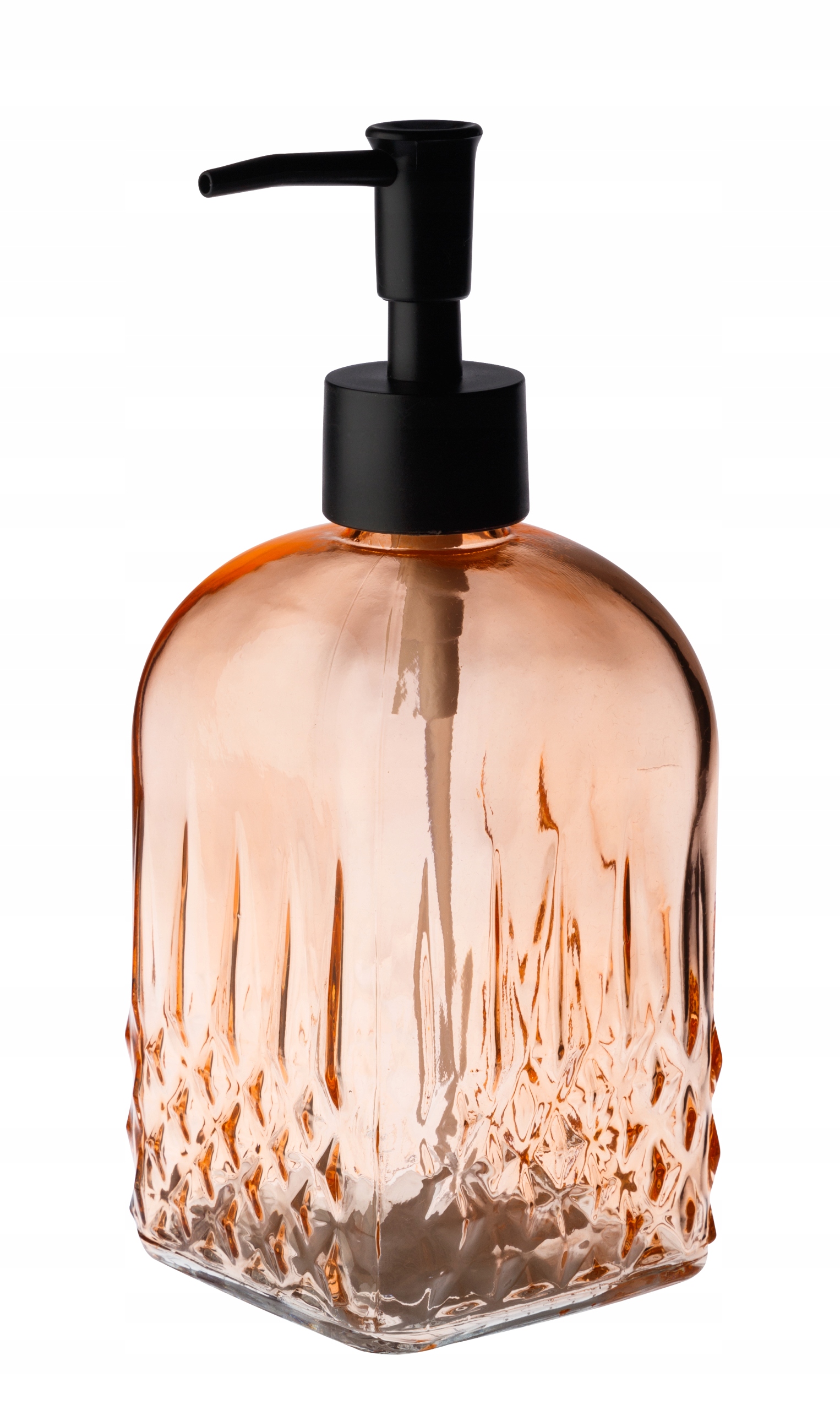 

Szklany Dozownik Na Płyn Mydło Enzo 450ML Orange