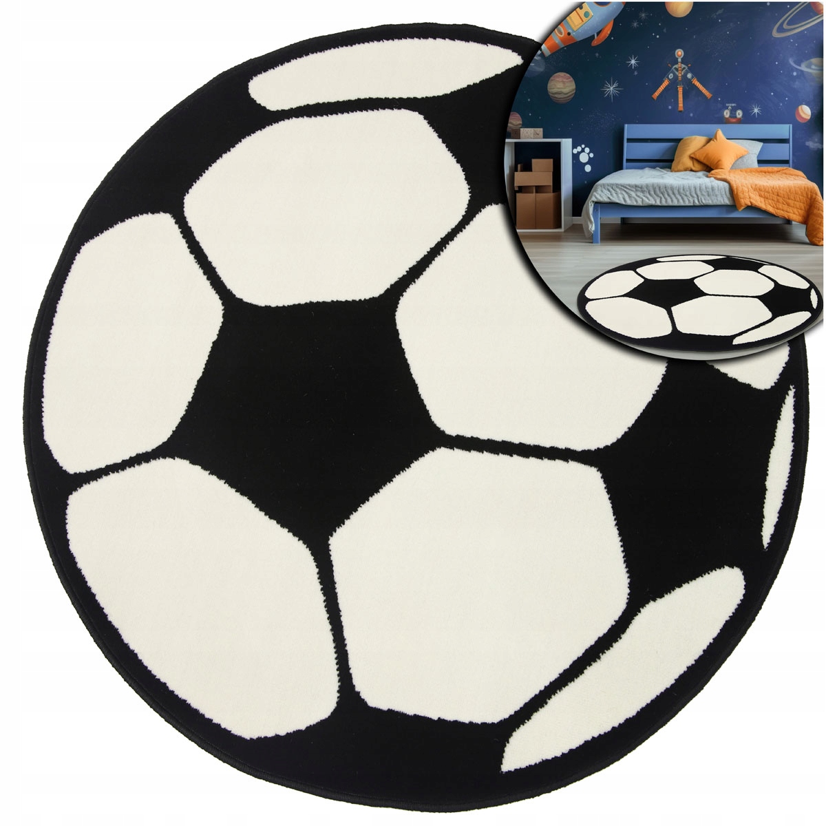 Kulatý Koberec Dětský Koberec Pro Děti Pro Chlapce Míč Football 140x140