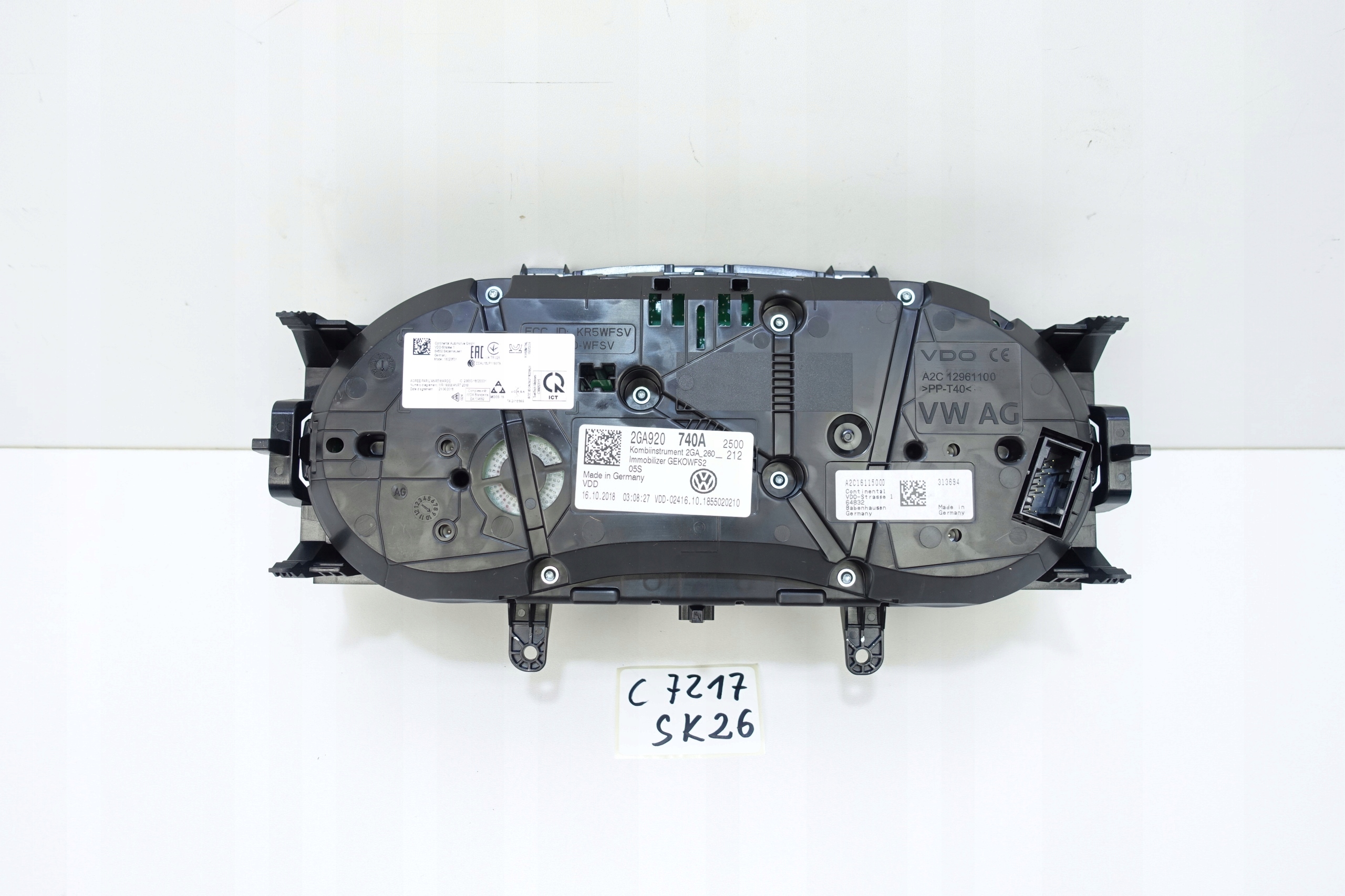 dials dials VW T-ROC 2GA 21424KM 2GA920740A