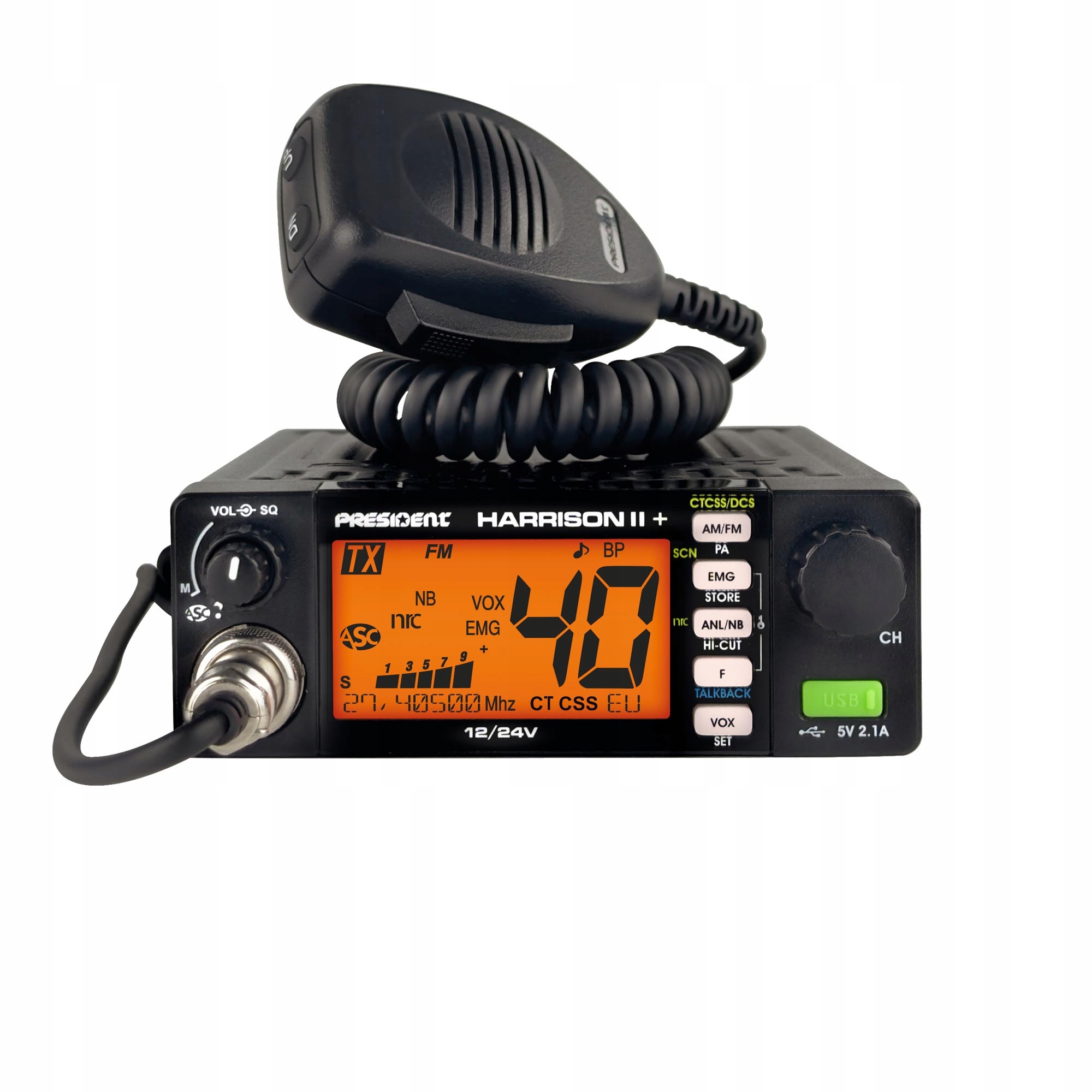 CB Radio President Harrison II Plus PREMIUM VOX SWR CN3