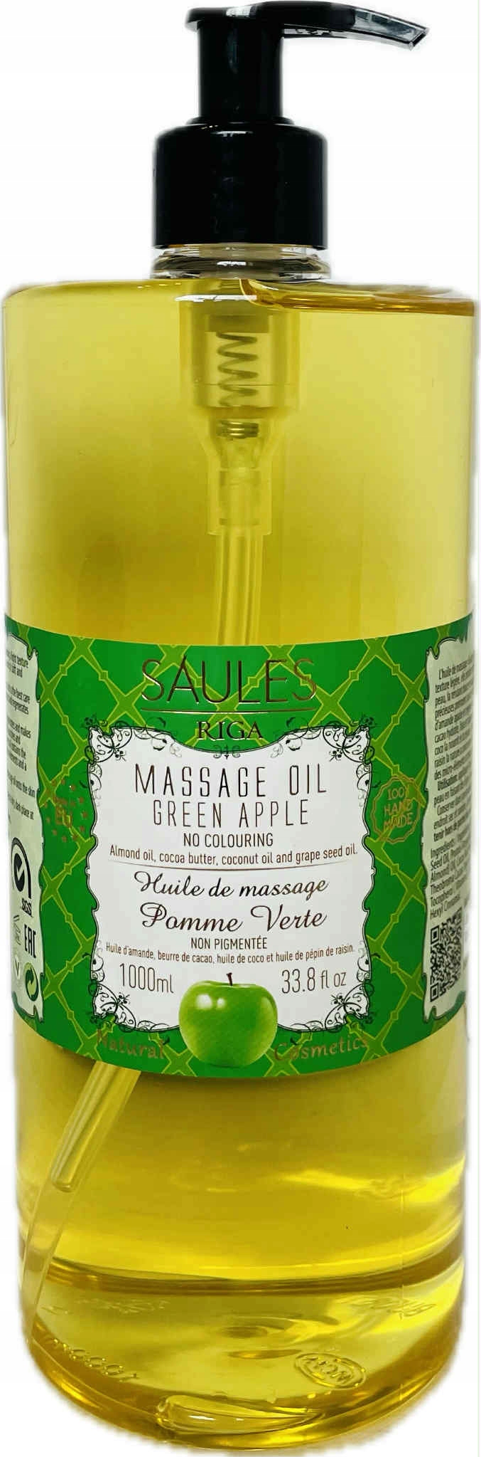 Přírodní Masážní Olej Zelené Jablko massage oil Green Apple 1000 ml