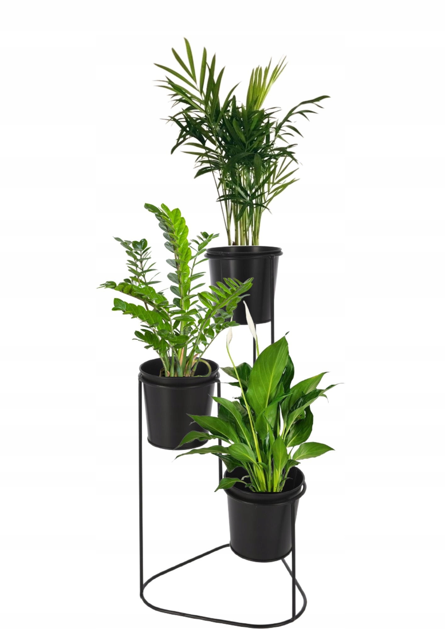 

Kwietnik 3-poziomowy 46 cm 3 doniczki metal czarny