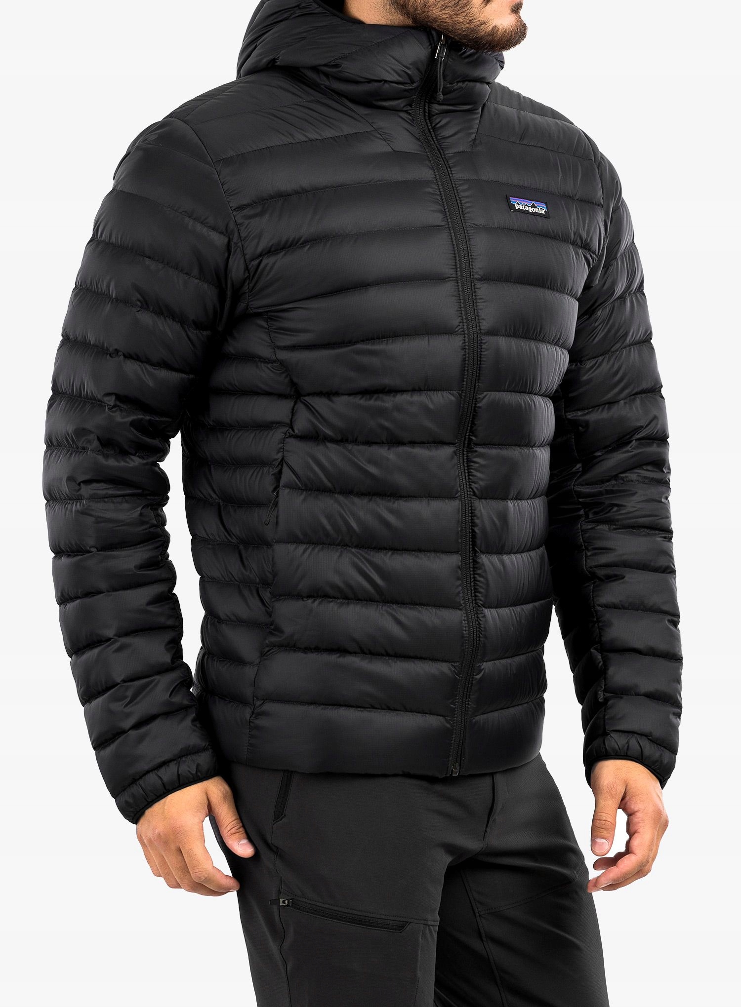 Péřová bunda Patagonia Down Sweater Hoody černá XXL