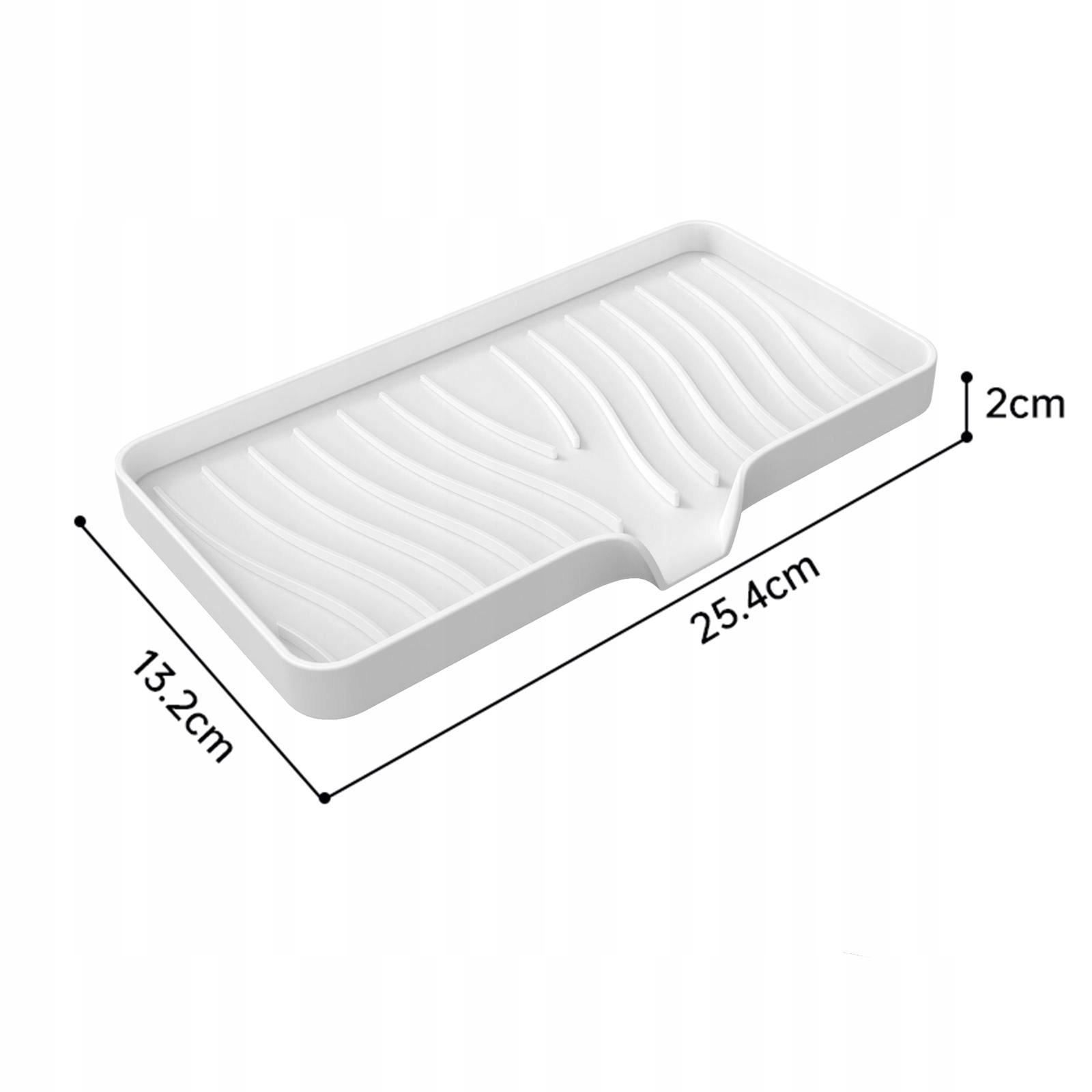 Silikonowa mydelniczka, kuchenna taca na gąbkę biała L Rodzaj wolnostojąca