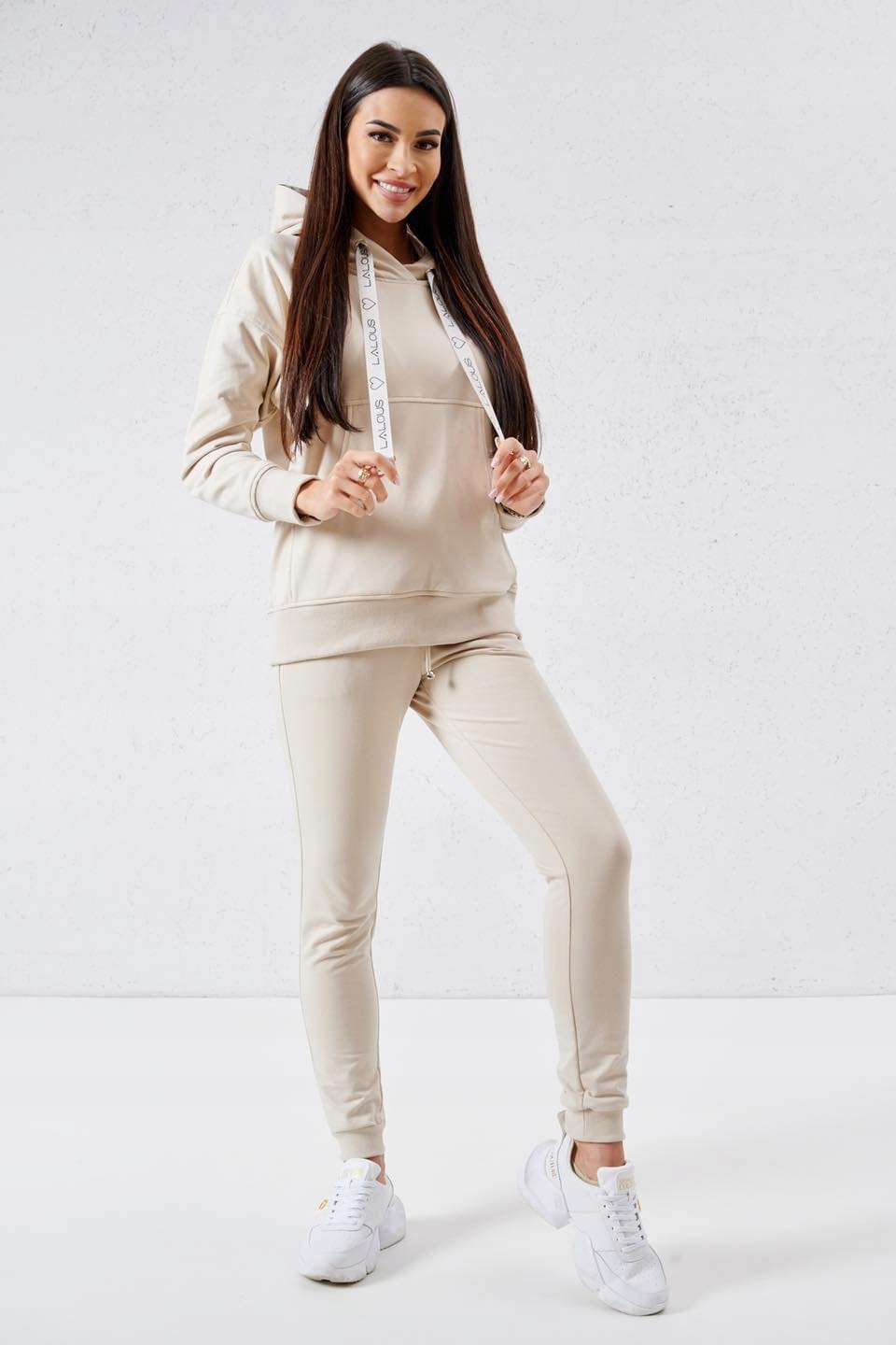 Dresové kalhoty Lalous Barva Světle béžová vel. L