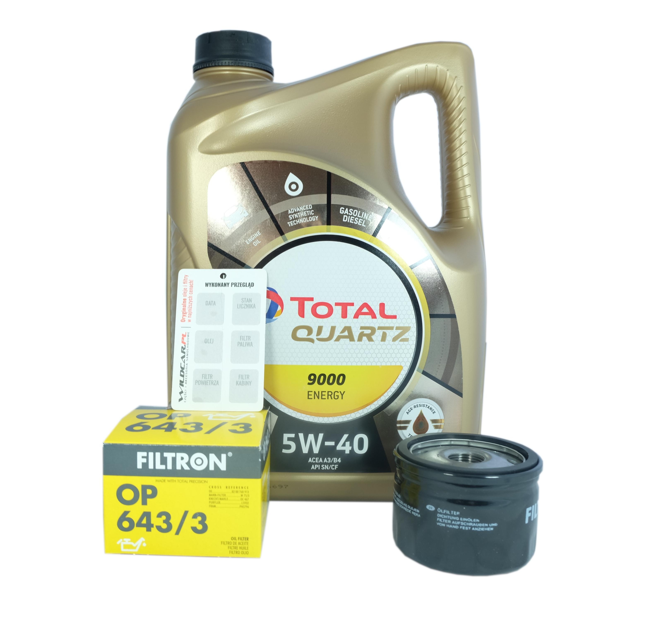 643/3 - Комплект фільтрів + масло Dacia Logan, Sandero 1.4 1.6