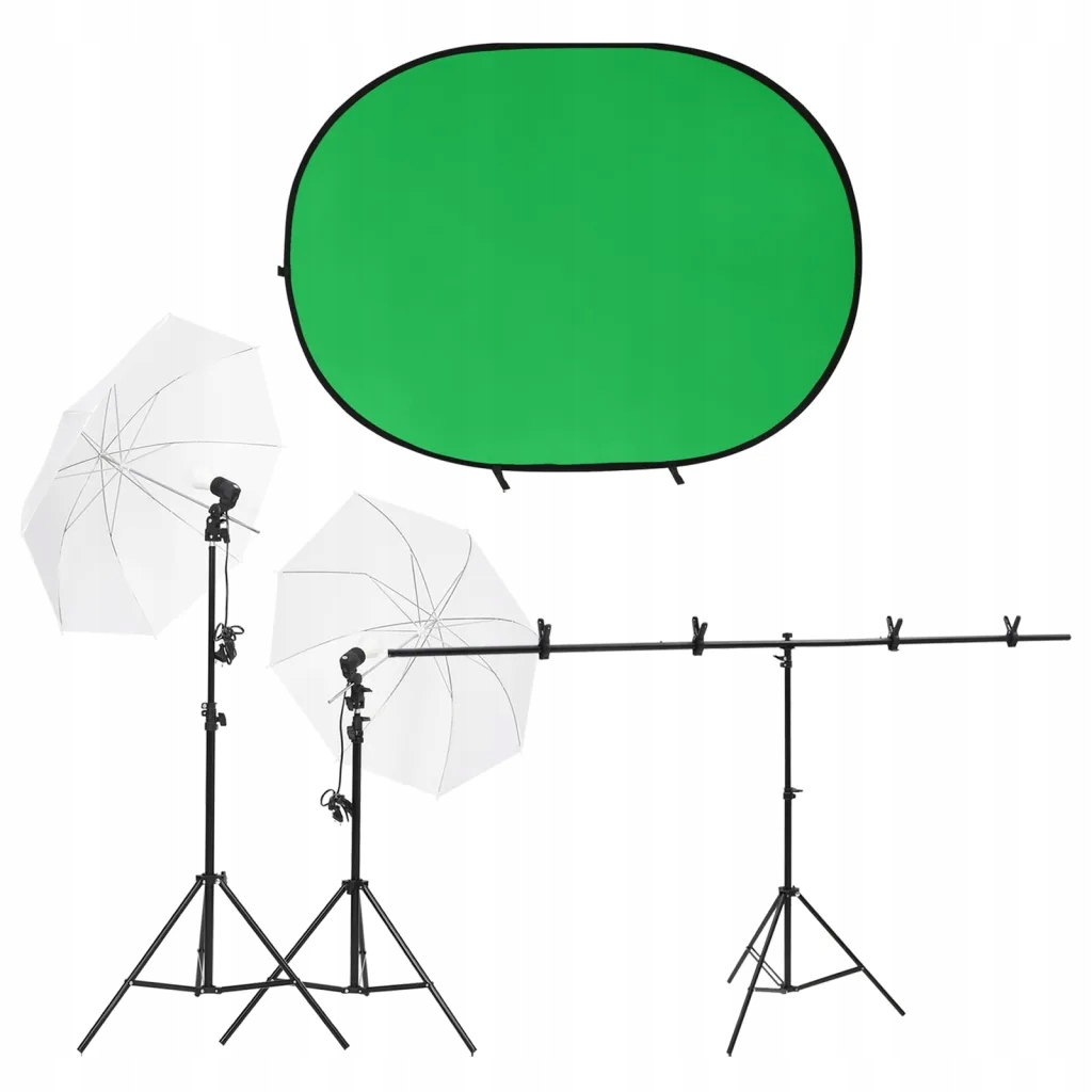 Zestaw Fotograficzny Studio 5500K, 78-230cm, niebiesko-zielony