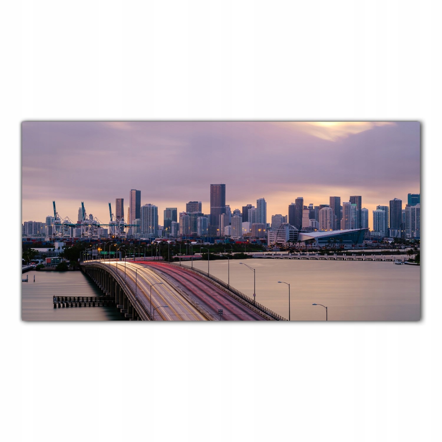 Miami Město Usa 100x50 Tvrzené skleněné panely