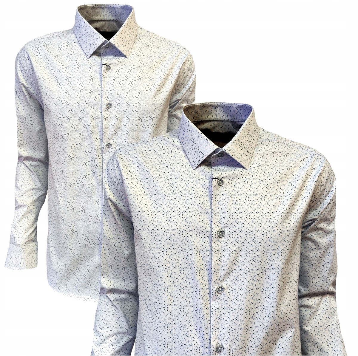 Pánská Košile Casual Bílá Vzor XXL