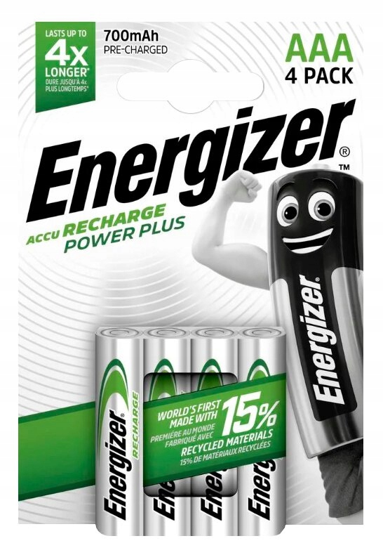 Akumulatorki Energizer R03/AAA Ni-MH 700mAh Power Plus 4 sztuki