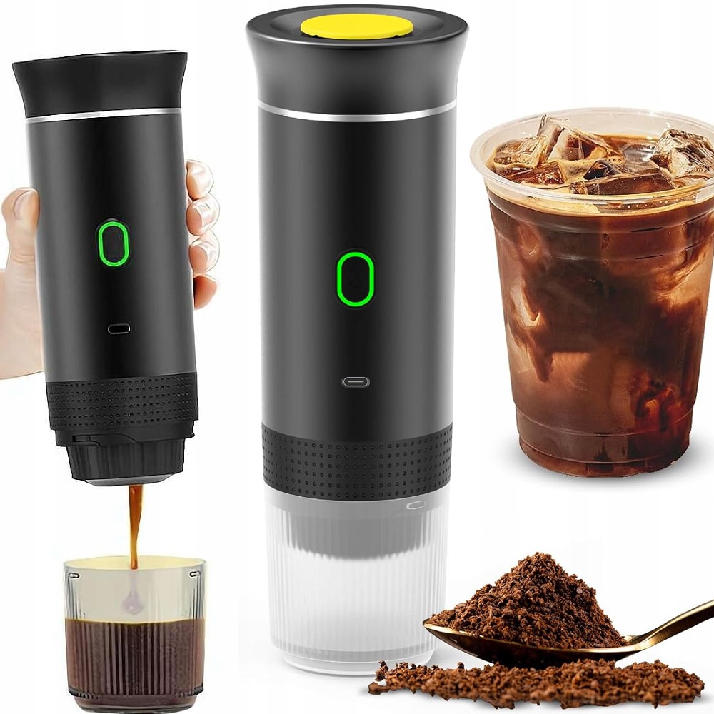 Přenosný Bezdrátový Kávovar Na Mletou Kávu Do Auta 60 ML