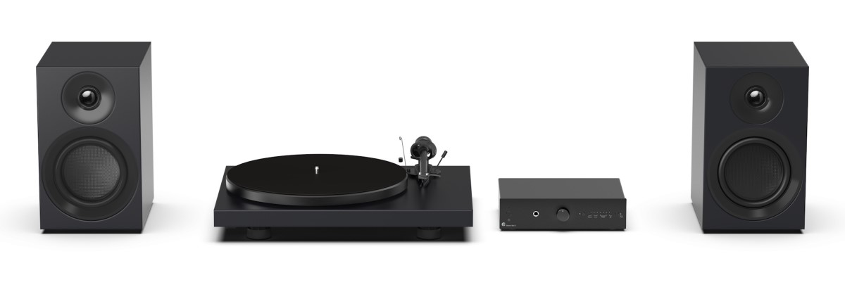 Hi-Fi audio sada typu All-in-one Gramofon Satin Black Pro-Ject Colorful E