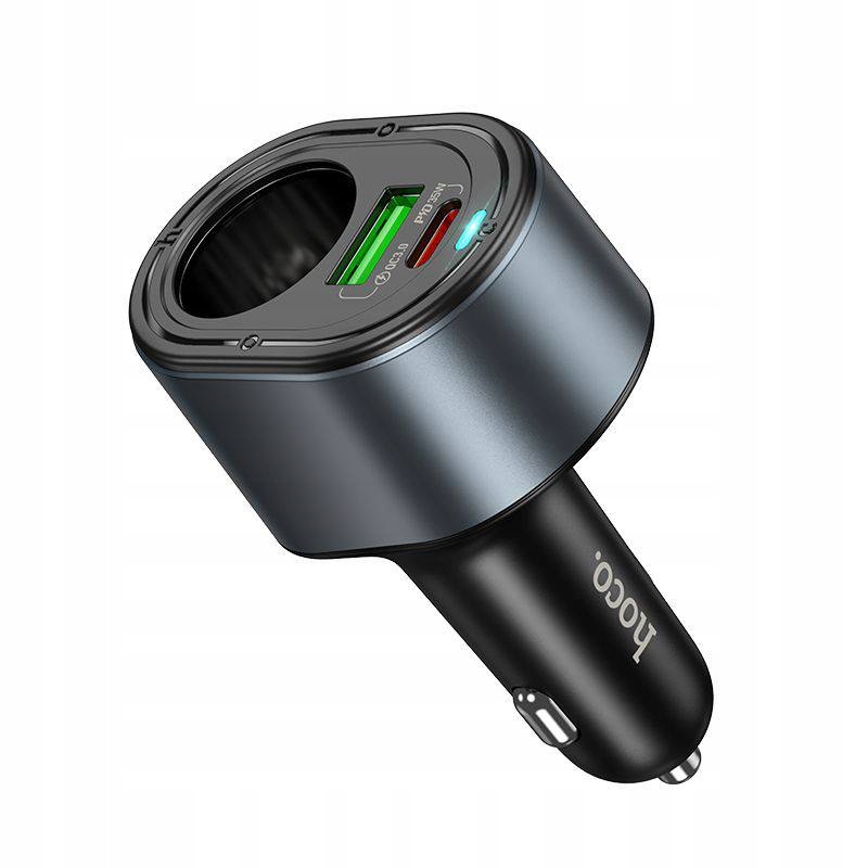 Hoco Ładowarka Samochodowa Usb A Typ C Gniazdo Zapalniczki Pd Qc3.0 3A